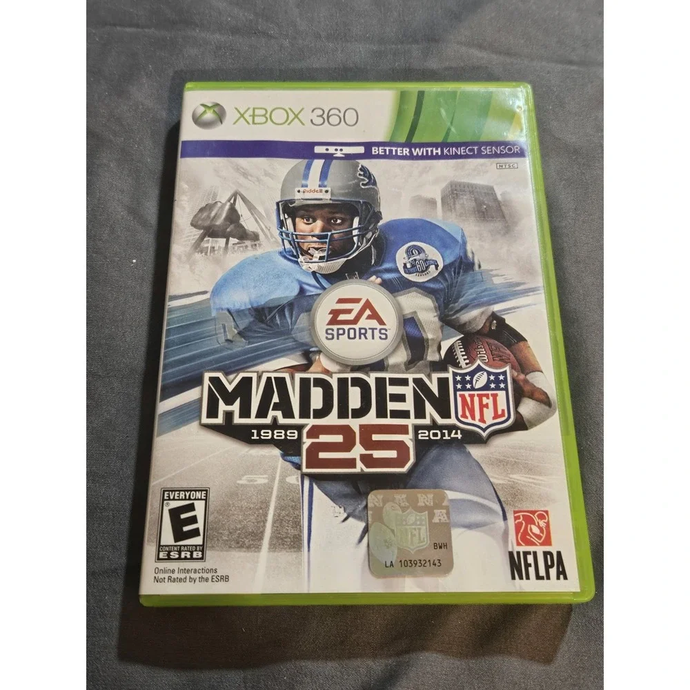 Madden NFL 25 Xbox 360 EA Sports Football Game Barry Sanders Cover CIB